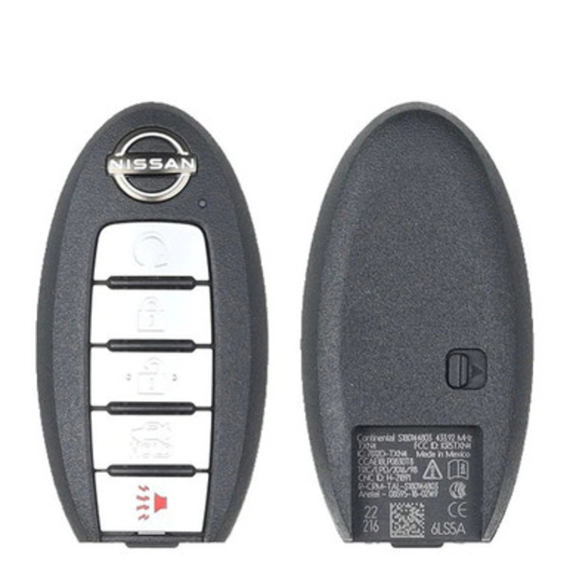 Nissan 5 Button Smart Key KR5TXN4, 285E3-6LS5A, 433 MHz – Refurbished, Grade A