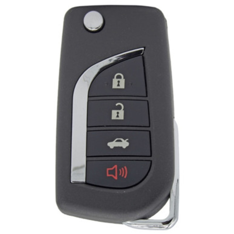 Toyota 4-Button Flip Key HYQ12BEL H Chip 315 MHz, Standard Aftermarket
