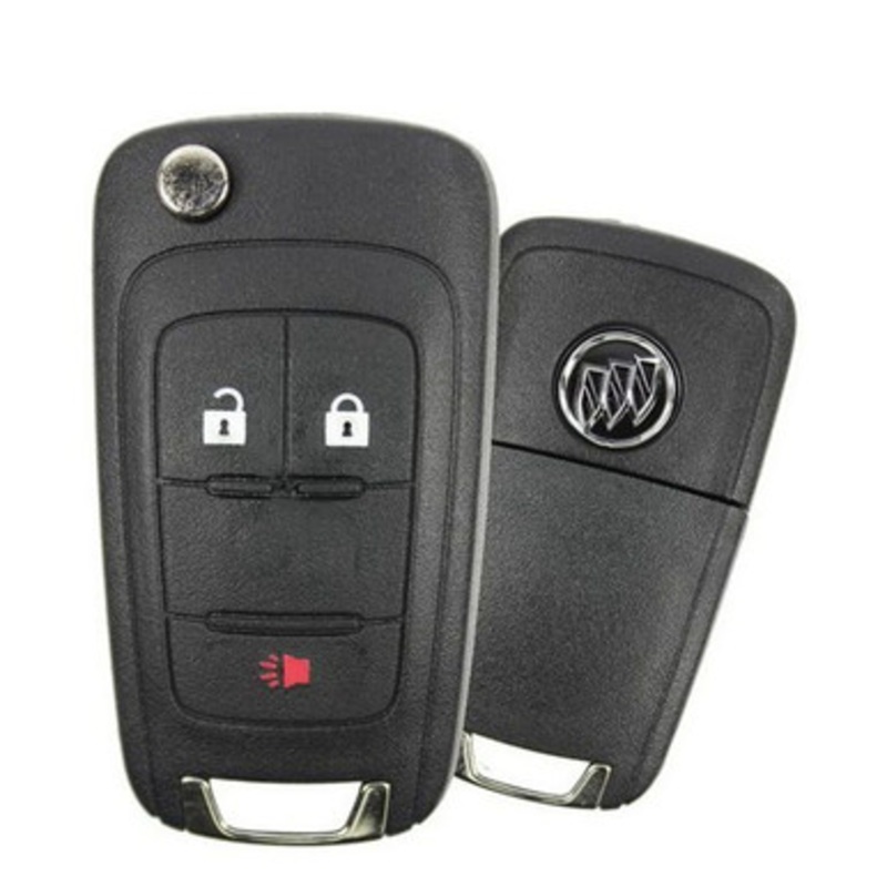 Buick 3 Button Non-PEPS Remote Flip Key AVL-B01T1AC, 13585812, 315 MHz – New, OEM