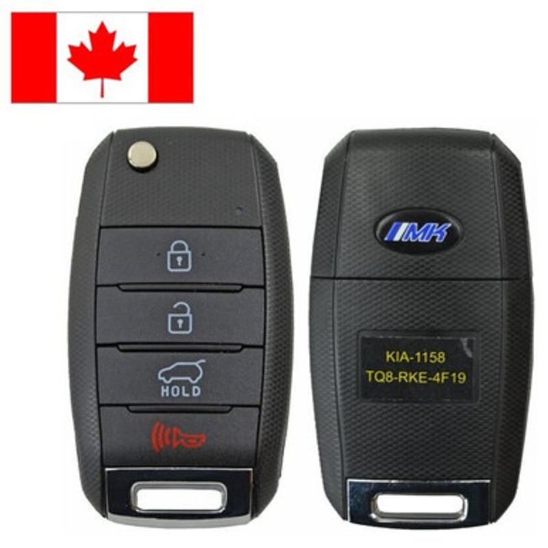 Kia 4 Button Remote Head Key TQ8-RKE-4F19 95430-A9100 – Refurbished, Grade A