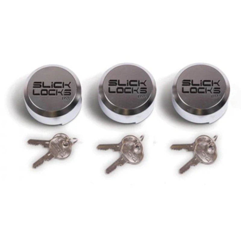 Slick Locks Hidden Shackle Puck Lock Replacement Locks, 3 Pack – New