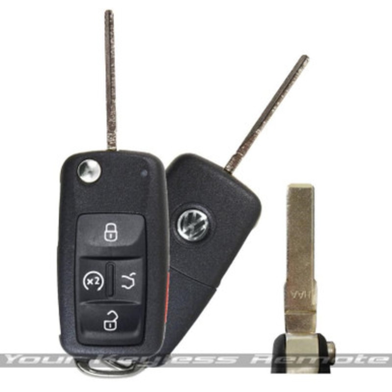 Volkswagen 5 Button Flip Key NBG010206T, 561837-202-A, 315 MHz – Refurbished, Grade A