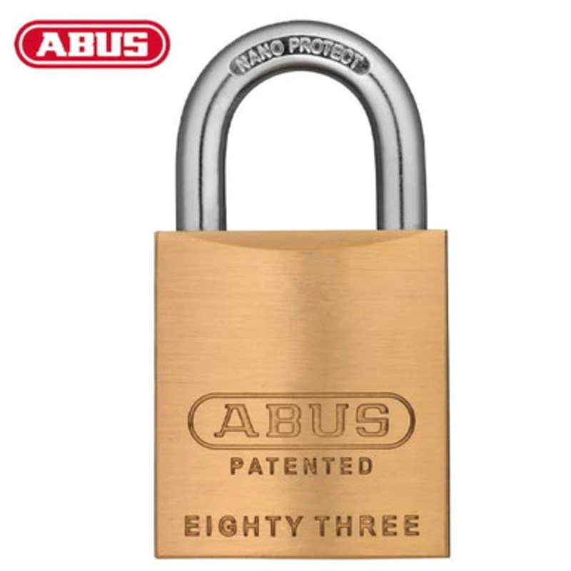 Abus – 83/45 – Premium Loaded Brass Padlock – S2 – Schlage C-L – 5/6 Pin – Rekeyable – 1-53/64 Width