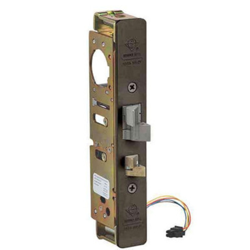 Adams Rite – Steel Hawk 4300 E-Latch – Electrified Deadlatch -1-1/8 Backset – Surface Mount – Std Jamb – Dark Bronze – 12 /16 / 24 VDC