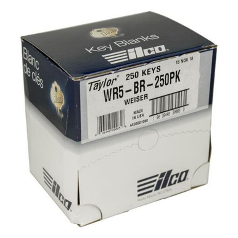 ILCO N1054WB WR5 Metal Key Blank – Brass – 250 Pack