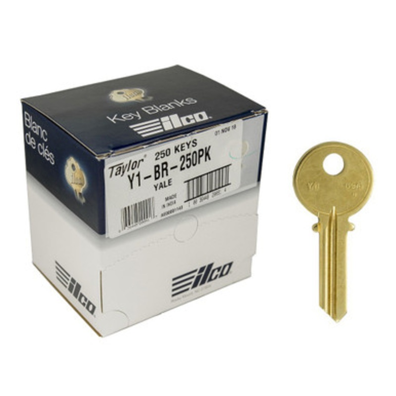 ILCO Y1 Metal Key Blank – Brass – 250 Pack