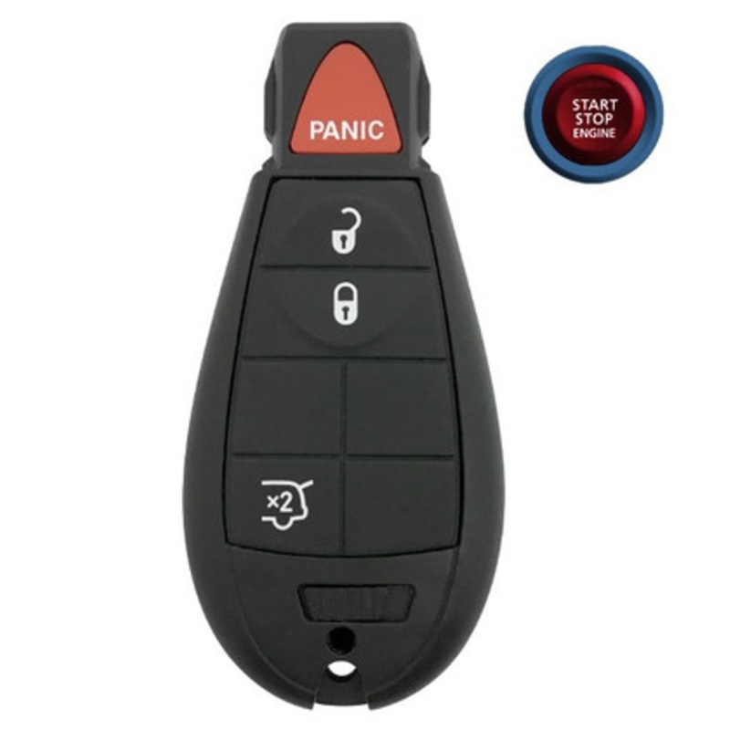 Jeep 4-Button Smart Key IYZ-C01C 56046734AH 433 MHz, Refurbished Recase