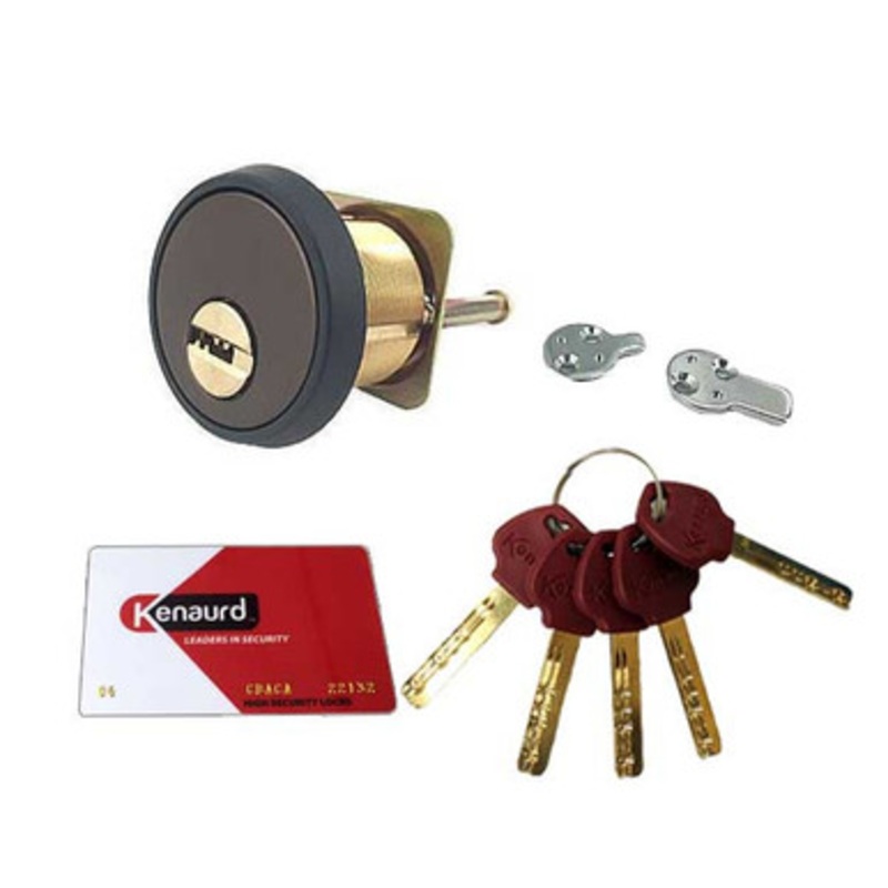 Kenaurd Key Controlled – Rim / Mortise Combo Cylinder – 1-1/8 – 10B – Oil Rubbed Bronze