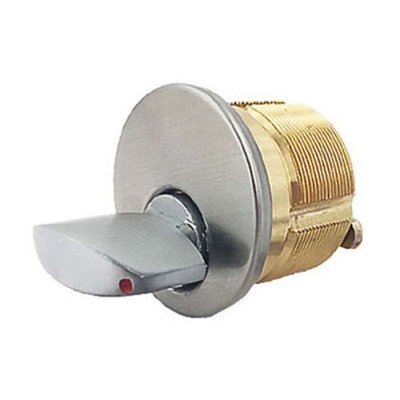 Kenaurd Premium Thumb-Turn Mortise Cylinder – 1-1/8 – 26D – Satin Chrome