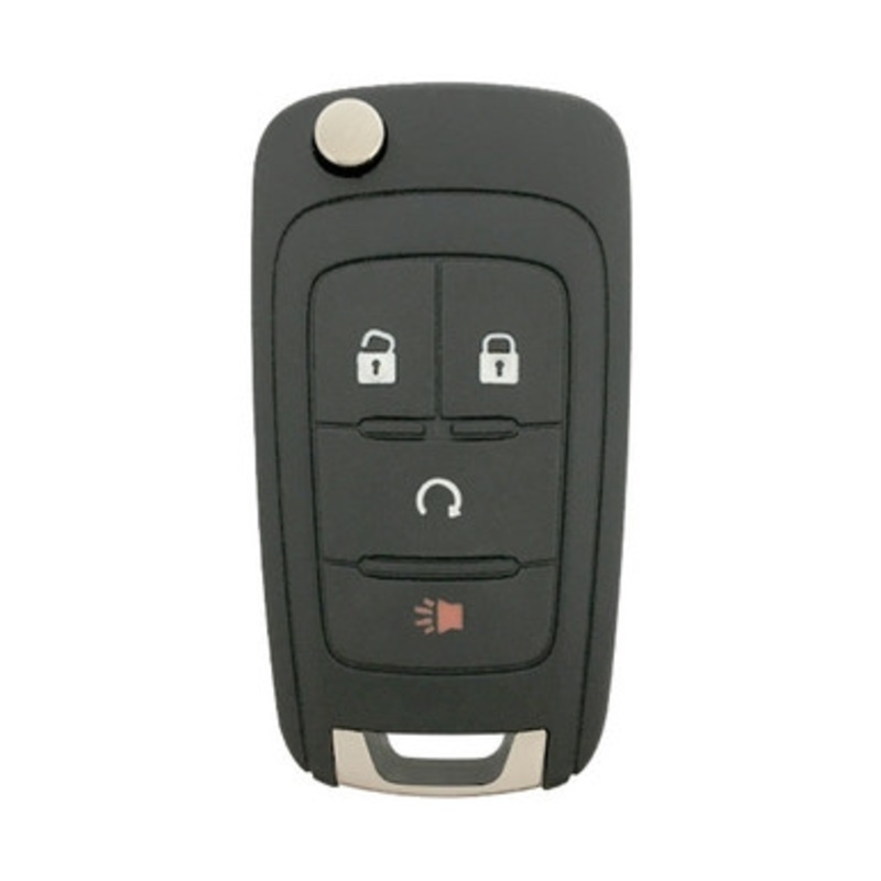 Buick 4 Button Non-PEPS Remote Flip Key AVL-B01T1AC, 13585811, 315 MHz – Refurbished, Grade A