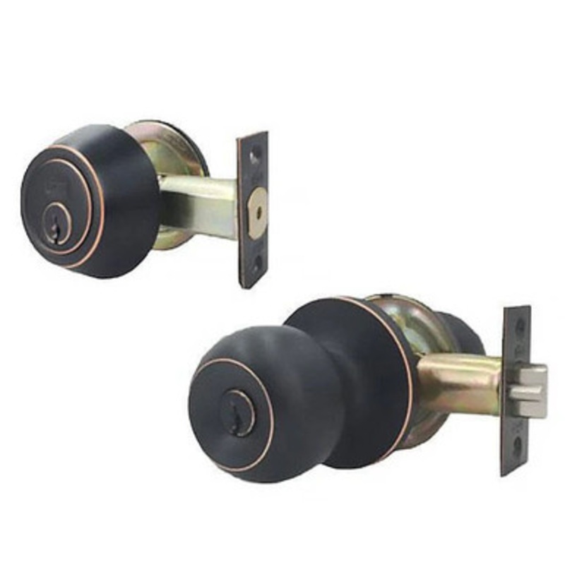 Deguard Premium Combo Lockset – Oil Rubbed Bronze – Entrance – Grade 3 – KW1