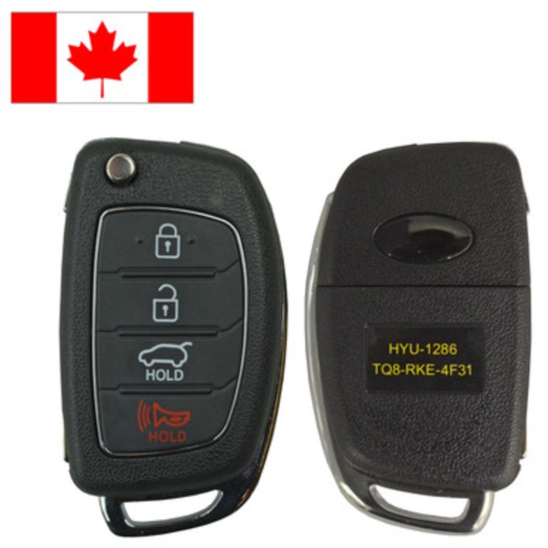 Hyundai 4 Button Remote Head Key TQ8-RKE-4F31 95430-2W010 – Refurbished, Grade A