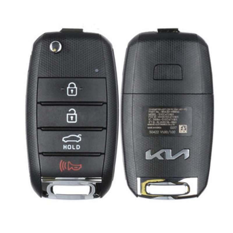 KIA 4-Button Flip Key NYOSYEC4TX1611 95430-H9850 433 MHz, Refurbished Grade A