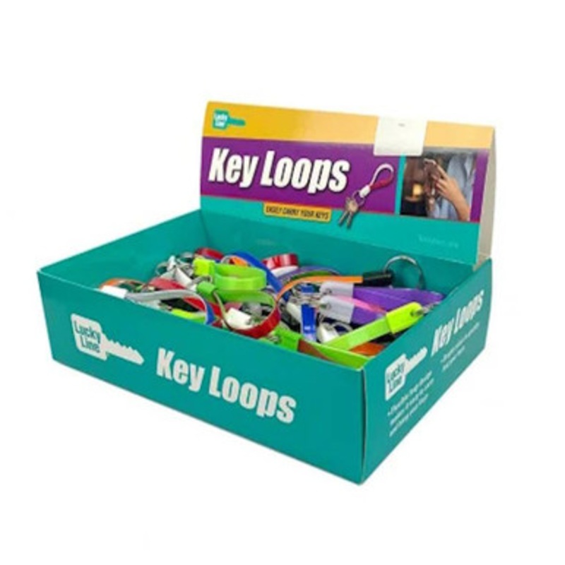 Lucky Line Key Loop Keychains ASSORTED – 50 Pcs – Display Box