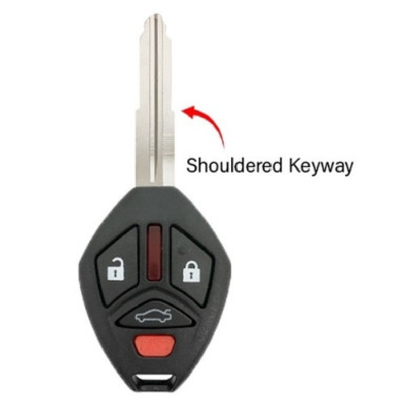 Mitsubishi 4 Button Remote Head Key OUCG8D-620M-A, MN141545, 315 MHz – Refurbished, Recase