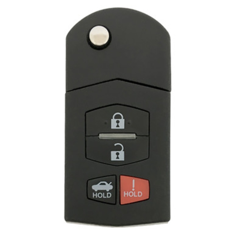 Mazda 4 Button Remote Flip Key BGBX1T478SKE125-01 BBM4-67-5RY – Refurbished Recase 182349