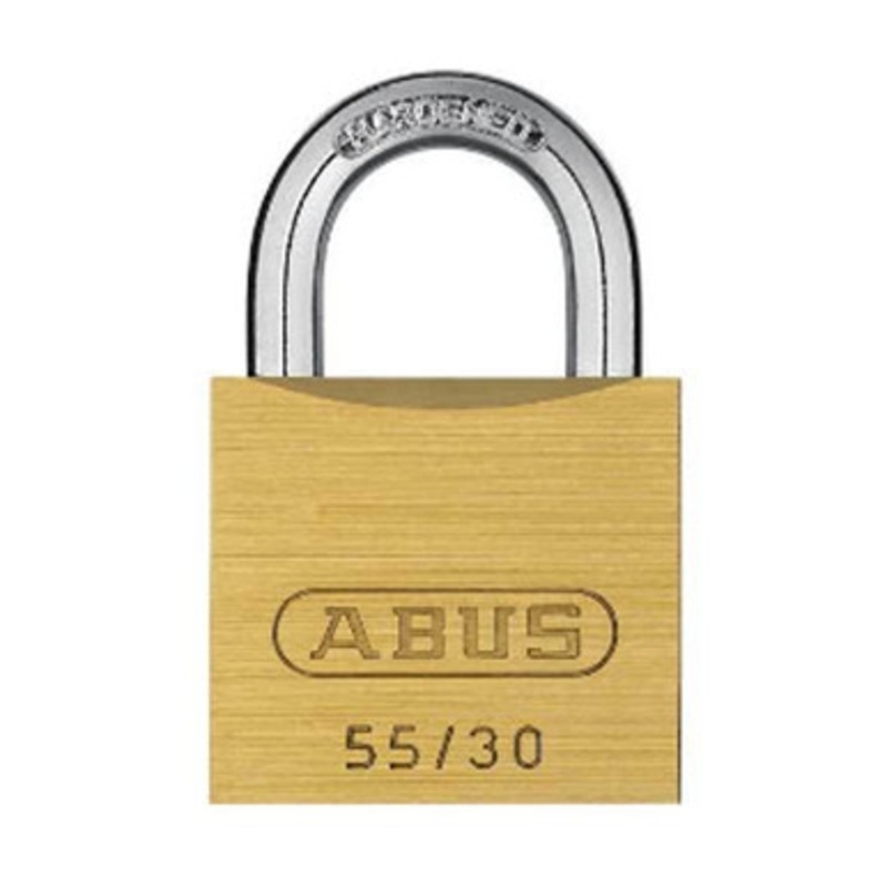 ABUS – 55/30 B – ECONOMY SOLID BRASS PADLOCK – 1-9/64 WIDTH