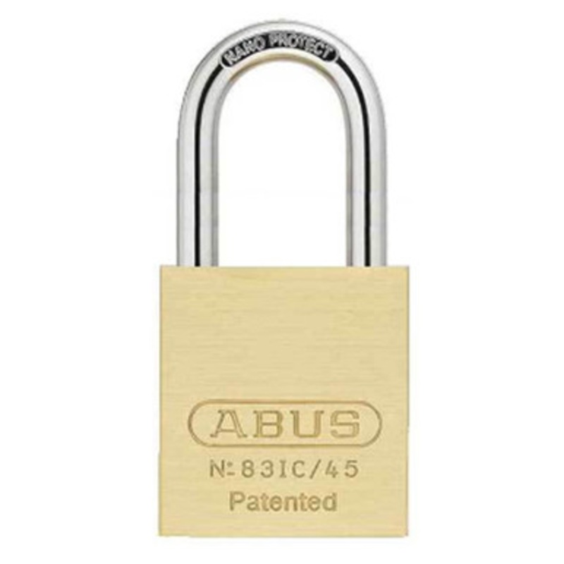 ABUS – 83IC/45HB50 – PREMIUM LOADED BRASS PADLOCK – S2 – SFIC INTERCHANGEABLE CORE – 1-27/32 WIDTH – 2 SHACKLE
