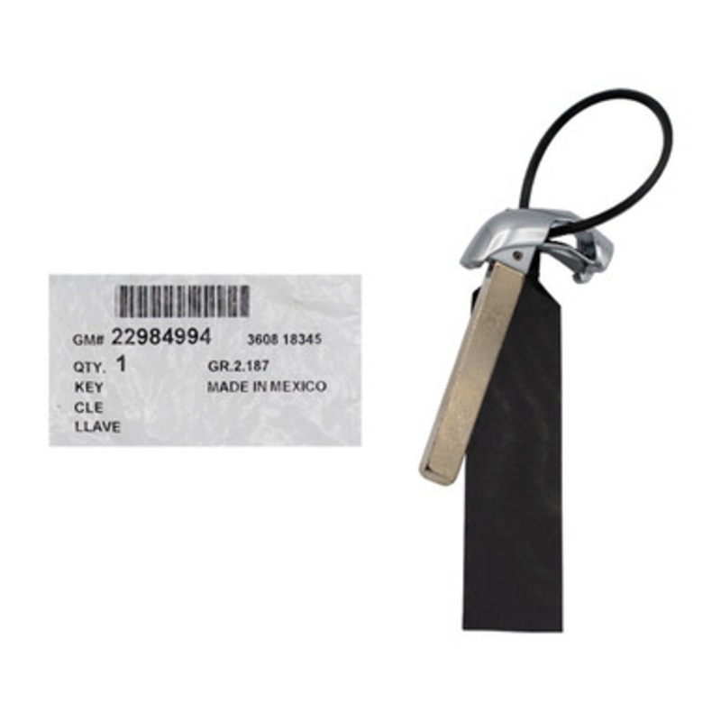 Cadillac Emergency Insert Key Blade 22984994, HU100 – New, OEM