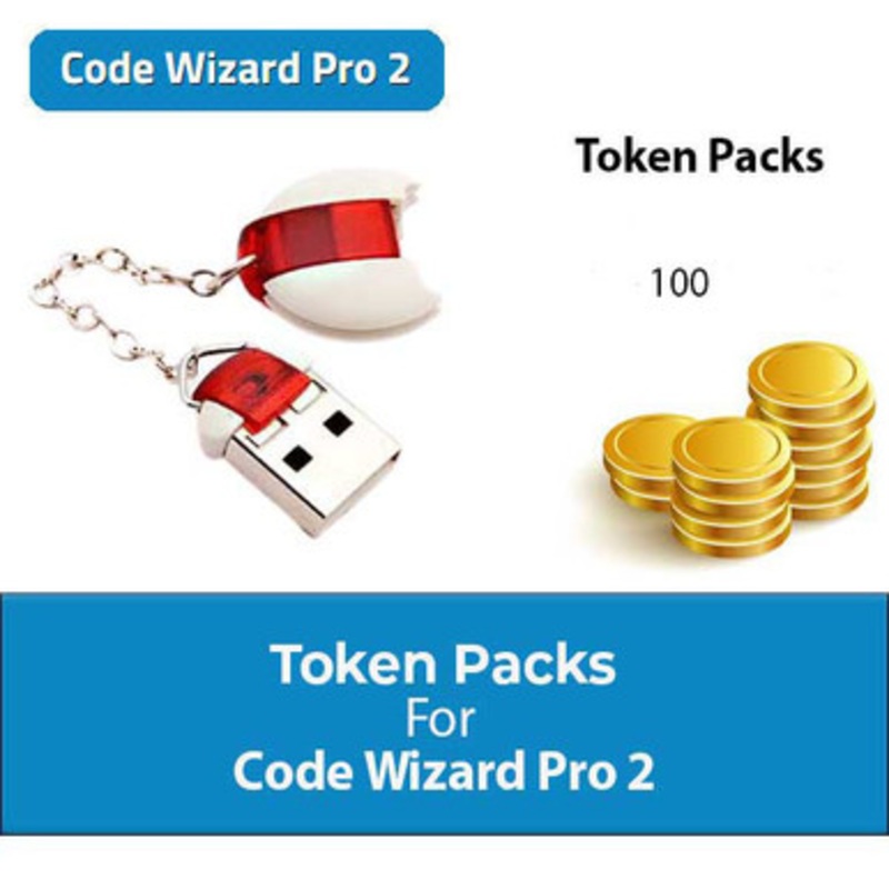 Code Wizard Pro 2 Token Packs 100 – ( machine sold separately )