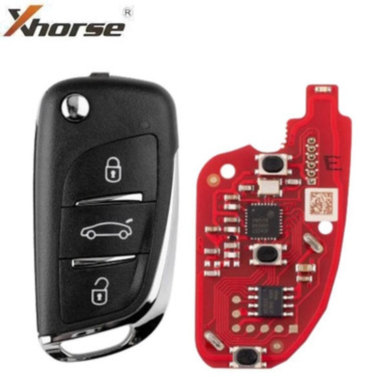 PRE ORDER!! Xhorse XKDS20EN 2nd Generation Wire Remote Key, DS Flip 3 Buttons with New MX5118 Chip – New