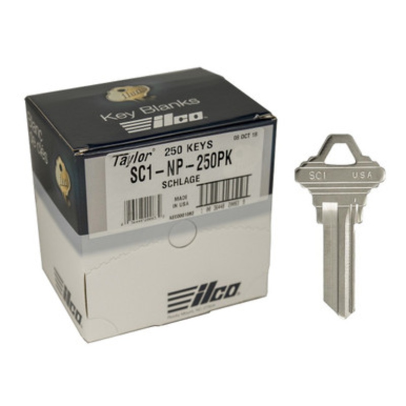 ILCO Schlage Key Blank SC1 – Nickle Plated Brass – 250 Pack