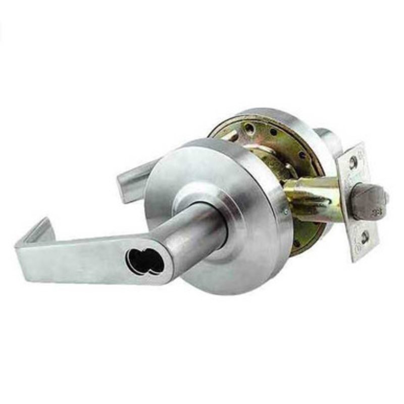 Kenaurd Commercial Lever Set Handle – SFIC IC Core – 2-3/4 Standard Backset – Satin Chrome – Storeroom – Grade 2