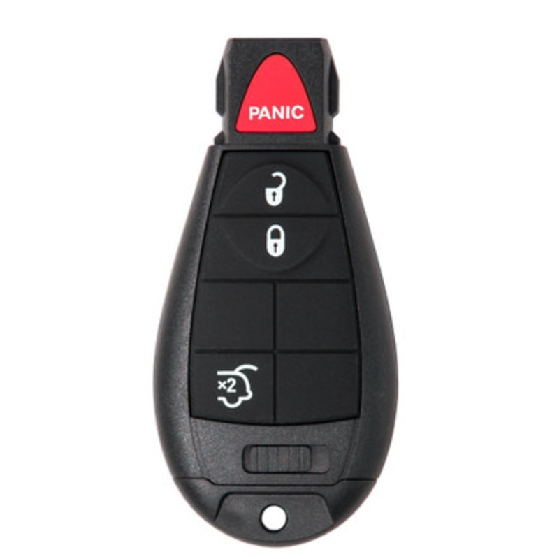 Keyless2Go Jeep 4 Button Remote Key Replacement IYZ-C01C 68066848 AF – With Durashell Technology, Premium Aftermarket, CDJ-KH4-006-NFB-MK0-001