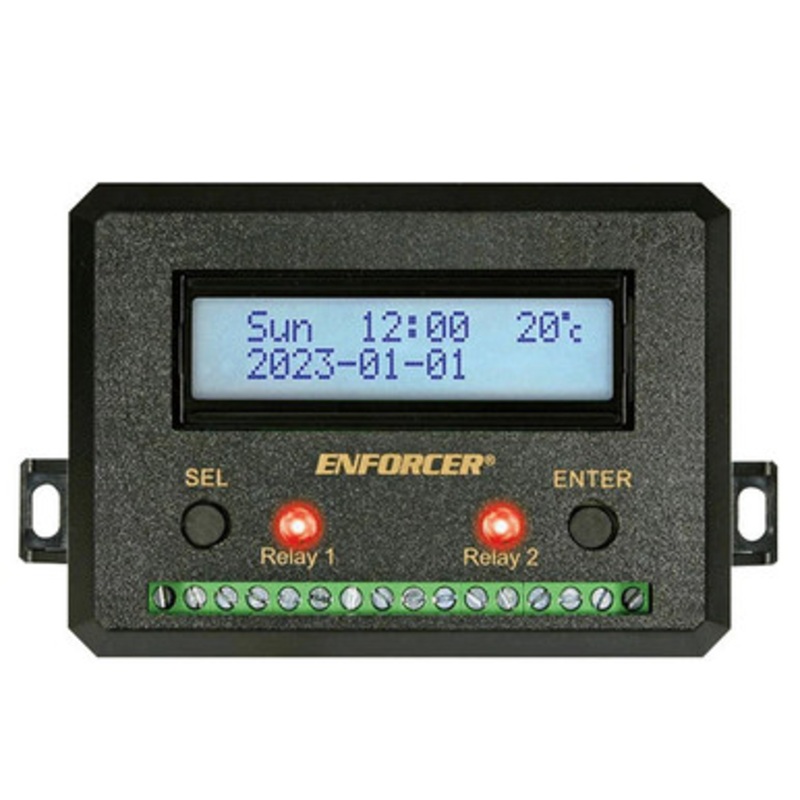 SECO-LARM – SA-027HQ 365-DAY ANNUAL TIMER – WITH TWO RELAY OUTPUTS – 100 PROGRAMMABLE EVENTS