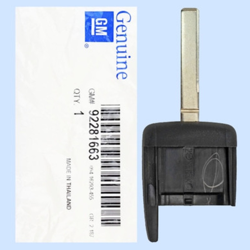 Chevrolet Pontiac High Security Remote Head Key Blade – Top Portion 92281663, GM45 – New, OEM
