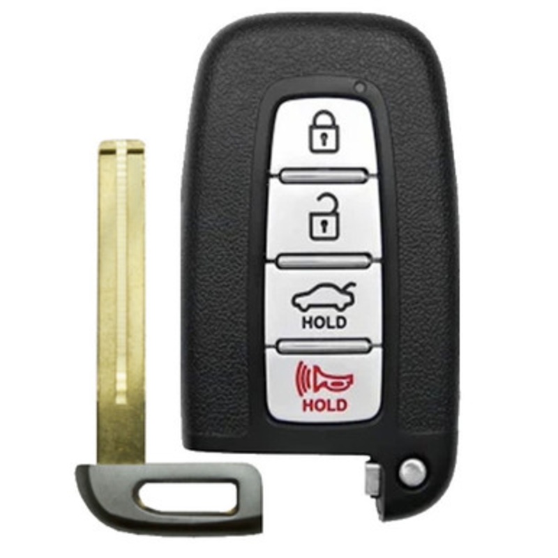 Hyundai, Kia 4 Button Replacement Smart Key Shell Case – Hi-Security Blade SY5HMFNA04, 95440-3Q000 – Aftermarket