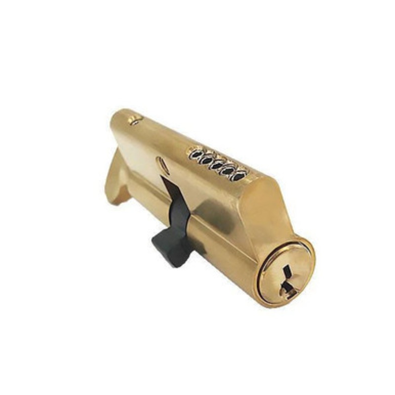 Kenaurd Profile Cylinder  Single Sided  Thumb Turn  US3  Polished Brass – (SC1 / KW1) ( 2-3/4 70mm )