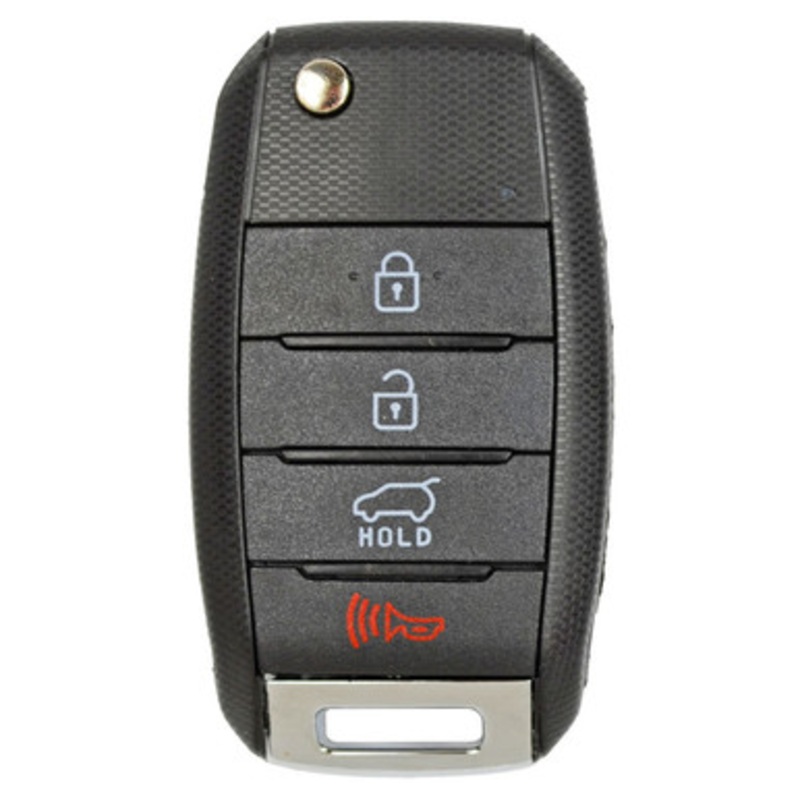 Kia 4 Button (Canadian Models) Remote Flip Key TQ8-RKE-4F27, 95430-D9100, 433 MHz – Refurbished, Recase
