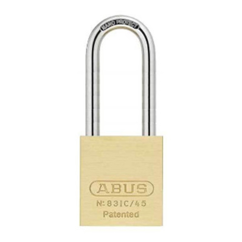 ABUS – 83IC/45HB100 – PREMIUM LOADED BRASS PADLOCK – S2 – SFIC INTERCHANGEABLE CORE – 1-27/32 WIDTH – 4 SHACKLE