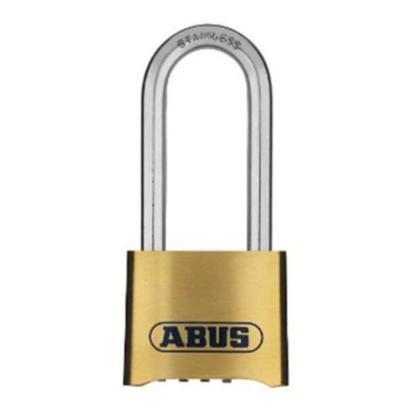 ABUS Combination 180 Padlock 180IB/50HB63 Solid Brass Resettable 4-Dial W/ 2-5/16 Shackle