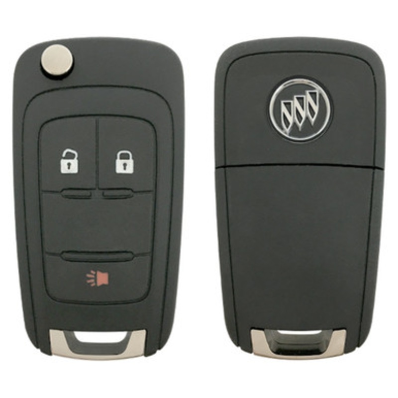 Buick 3 Button Non-PEPS Remote Flip Key AVL-B01T1AC, 13585815, 315 MHz – Refurbished, Grade A