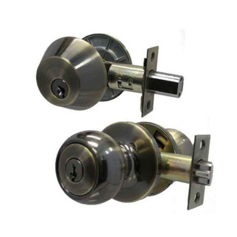 Kenaurd Premium Combo Lockset W/ Double Cylinder Deadbolt  Antique Brass (SC1)