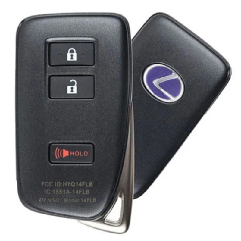Lexus 3 Button Proximity Smart Key Remote HYQ14FLB, 89904-78G50 – Blue Logo, NEW OEM