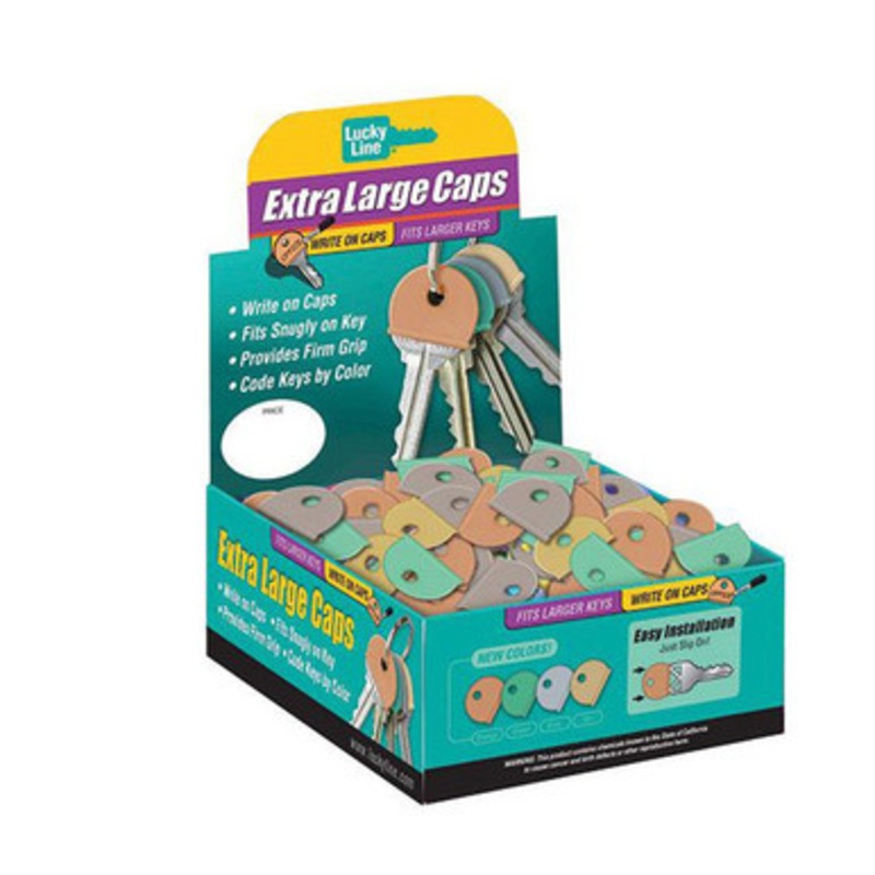 LUCKY LINE COUNTER DISPLAY EXTRA LARGE KEY CAPS – 150 PC – ASST. COLOR