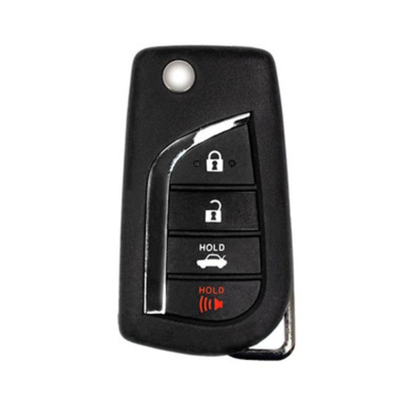 4 Button Replacement Shell for Toyota Remote GQ4-73T, Standard Aftermarket