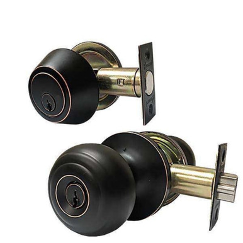 Kenaurd Premium Combo Lockset – Knob & Deadbolt – Oil Rubbed Bronze – ORB – KW1