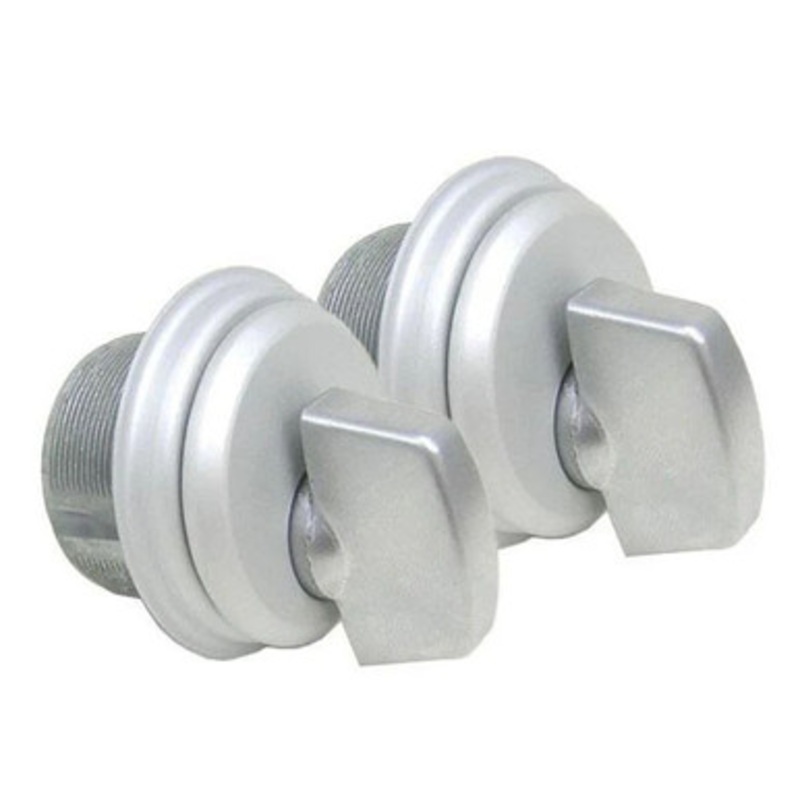 Kenaurd ZINC Mortise Cylinder – 1 – Aluminum Finish – Thumb Turn – (2-Pack)