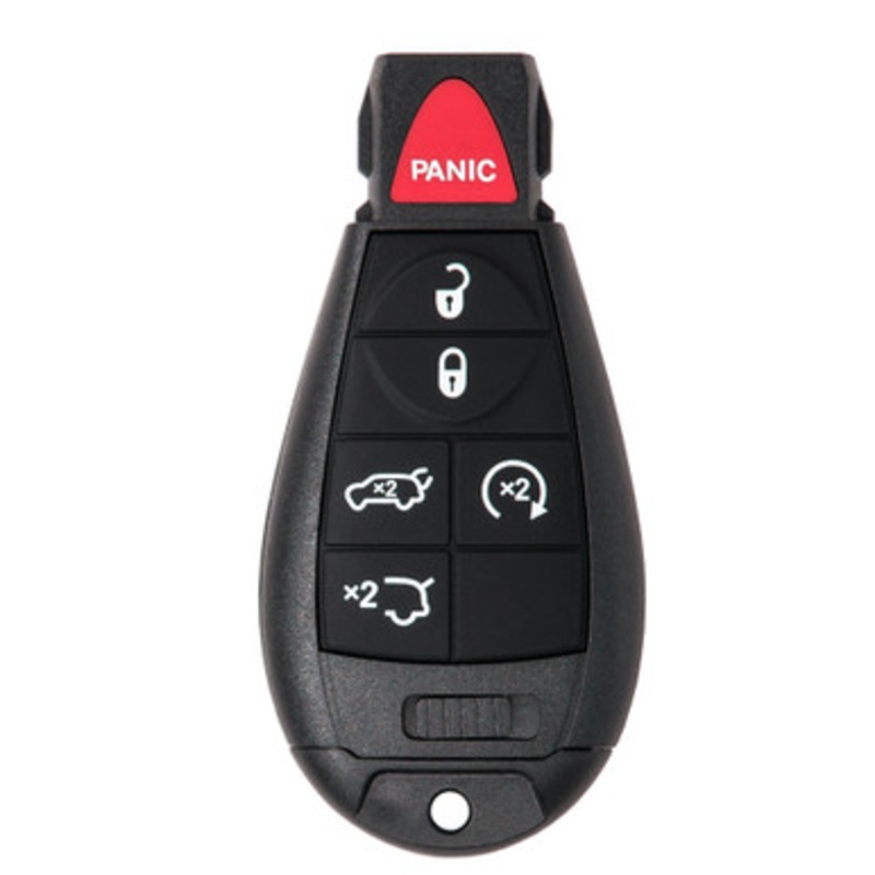 Keyless2Go Jeep 6 Button Remote Key Replacement IYZ-C01C 68066842 AF – With Durashell Technology, Premium Aftermarket, CDJ-KH6-002-NFB-MK0-001