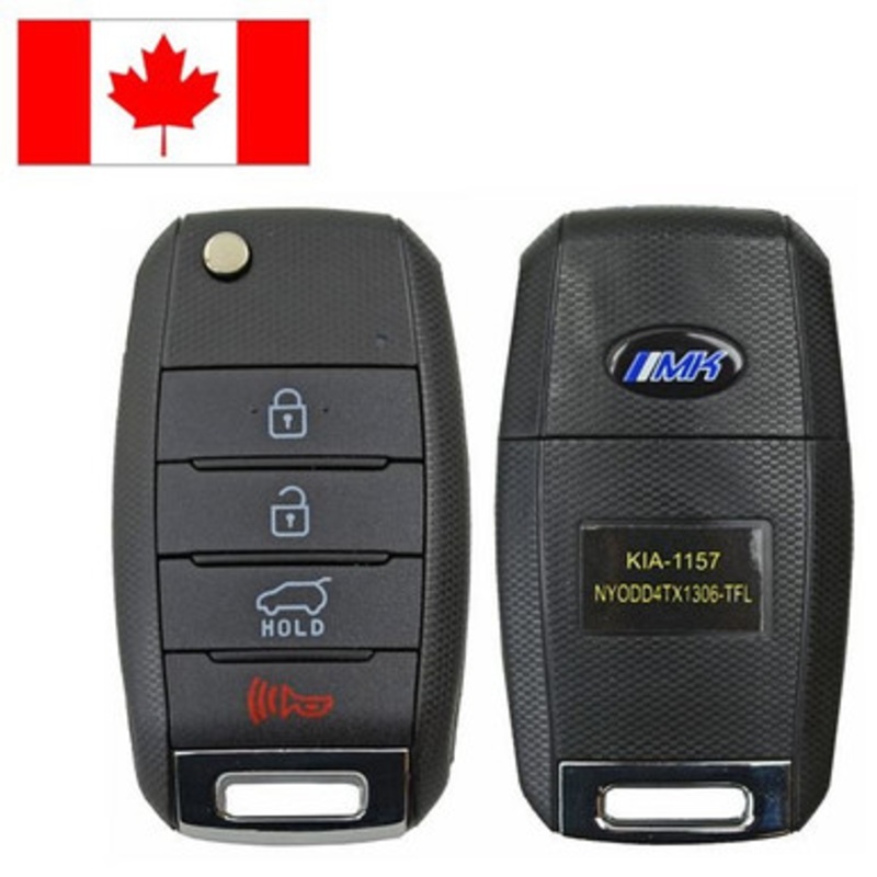 Kia 4 Button Remote Head Key NYODD4TX1306-TFL 95430-3W350 – Refurbished, Grade A
