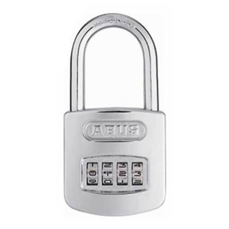 ABUS – 160/50HB50 C – STEEL / CHROME – 4-DIAL RESETTABLE PADLOCK – 2 SHACKLE