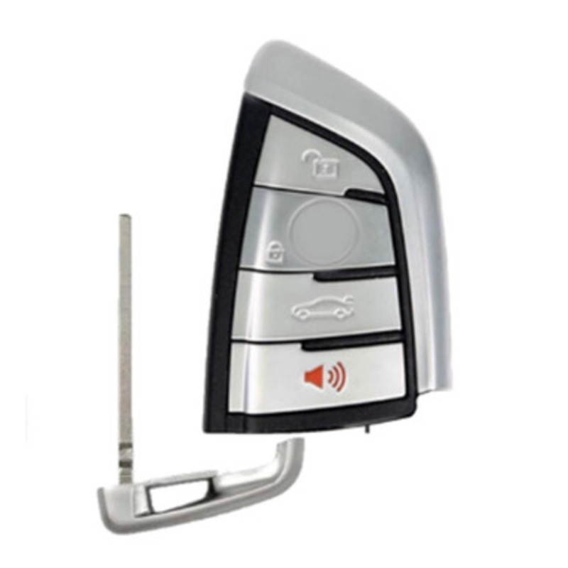 BMW 4 Button FEM / BDC Chrome Smart Key NBGIDGNG1, 315 MHz – Aftermarket
