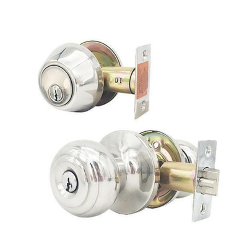 Kenaurd Premium Combo Lockset  Knob & Deadbolt  Bright Chrome  BC  SC1