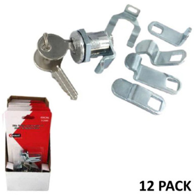 Kenaurd Premium Mailbox Locks Bundle, Multi-Cam – Keyed Different – Threaded Body – HL1 Keyway – US14 Bright Nickel (12 Pack)