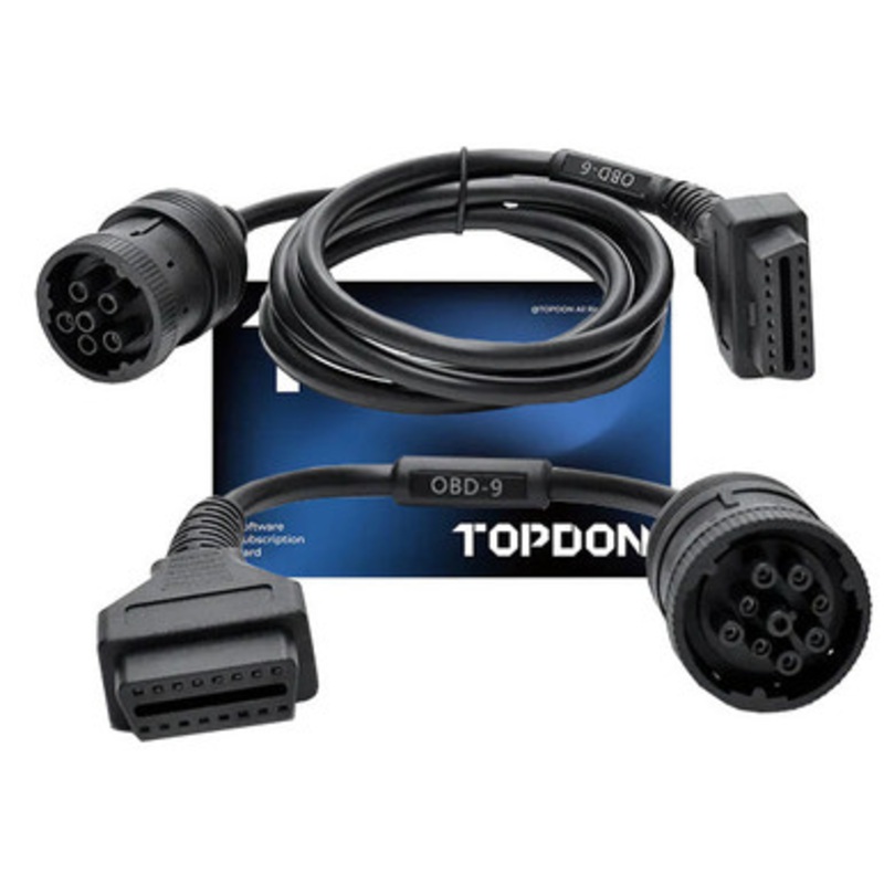 TOPDON HD-KIT – HD 1 Year Heavy Duty Updates Software Card W/ 6-Pin & 9-Pin Connector Cables ( Machine Sold Separately )