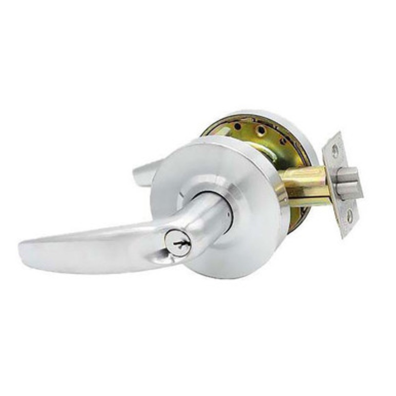 Kenaurd Commercial Lever Set Handle – Contemporary Design – 2-3/4 Standard Backset – Satin Chrome – Entrance – Grade 2